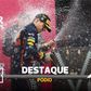 GP do Azerbaijão: Max Verstappen fez a festa da vitória com Russell e Sainz