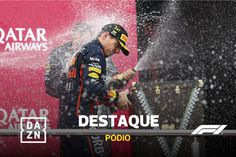GP do Azerbaijão: Max Verstappen fez a festa da vitória com Russell e Sainz