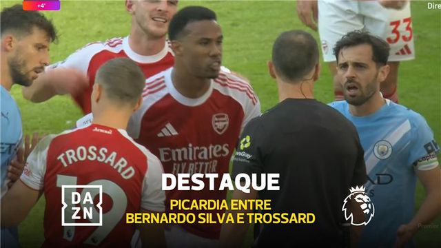Bernardo Silva de cabeça perdida na 1.ª parte e Arsenal pede a sua expulsão