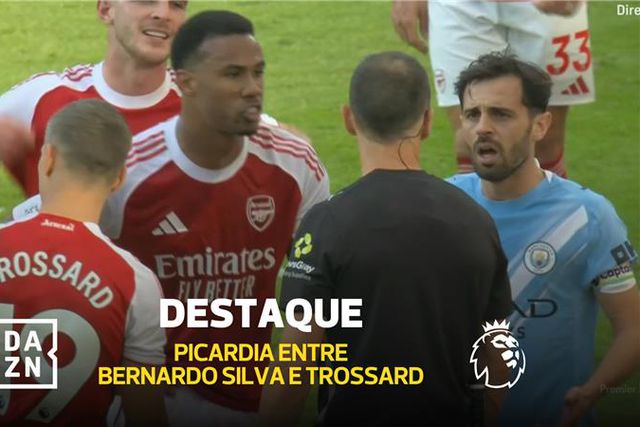 Bernardo Silva de cabeça perdida na 1.ª parte e Arsenal pede a sua expulsão