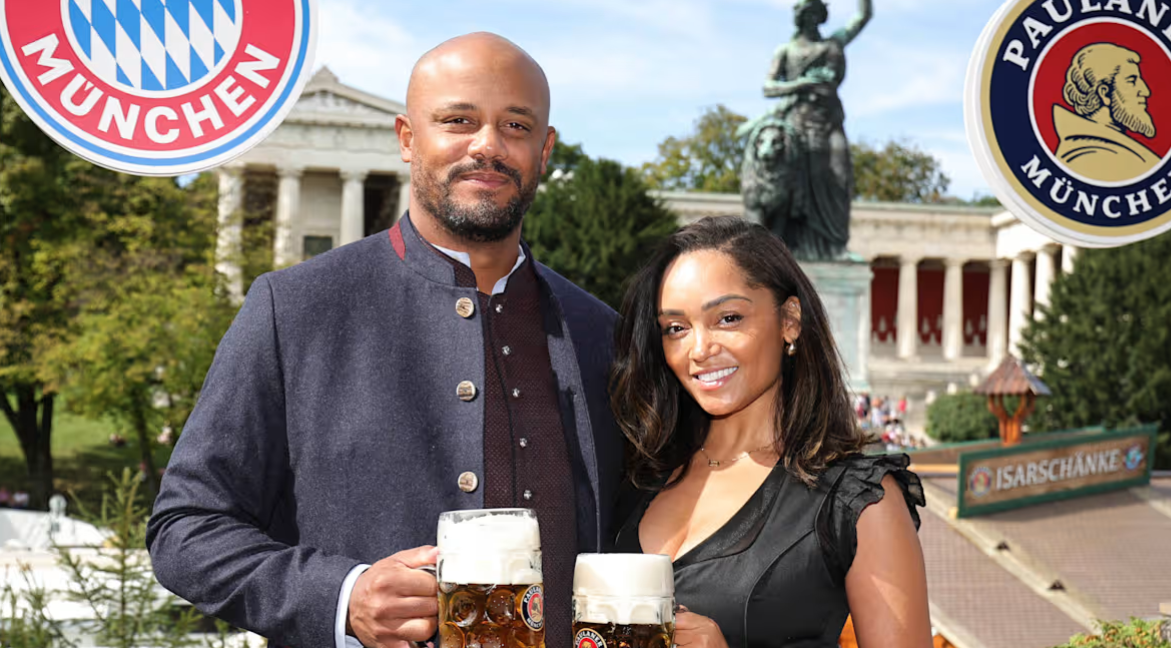 Jogadores do Bayern no Oktoberfest - o treinador Vincent Kompany - FC Bayern