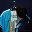 Messi com camisola especial para a despedida da seleção