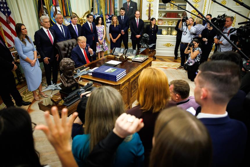 ´Pool' dedicada a cobrir a administrsção Trump na Casa Branca