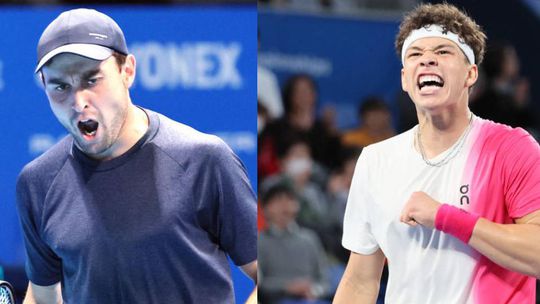 Ben Shelton e Aslan Karatsev na final do ATP 500 de Tóquio