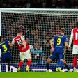 Gyokeres marca o segundo golo da conta pessoal e o quarto do Arsenal frente ao Atlético Madrid. FOTO IMAGO/Javier Garcia Shutterstock