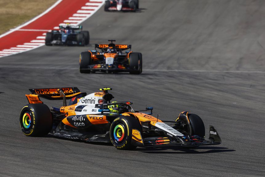Lando Norris terminou o GP dos Estados Unidos na 2.ª posição, atrás de Max Verstappen