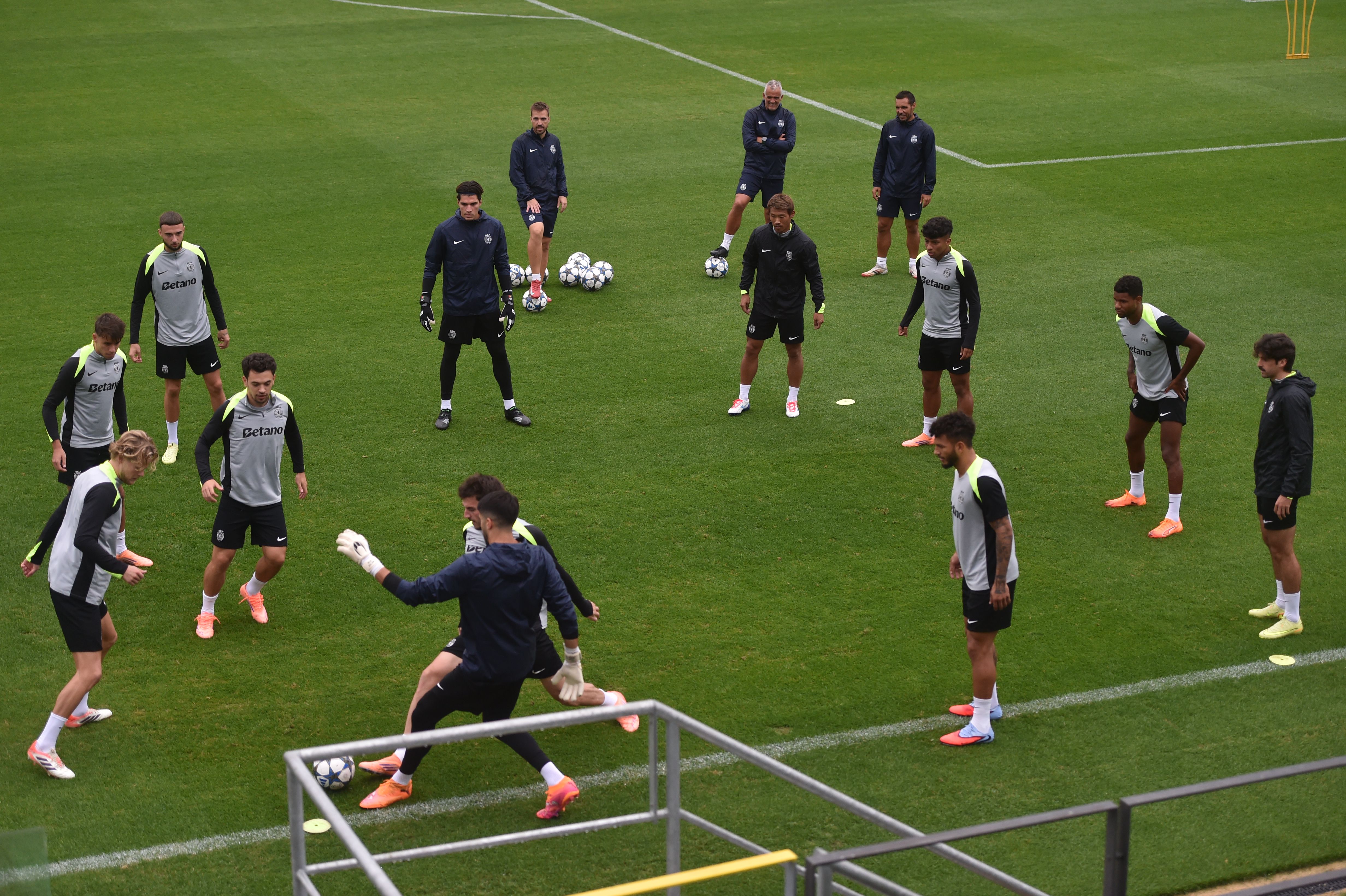 Último treino do Sporting antes da receção ao Marselha - Foto: Miguel Nunes