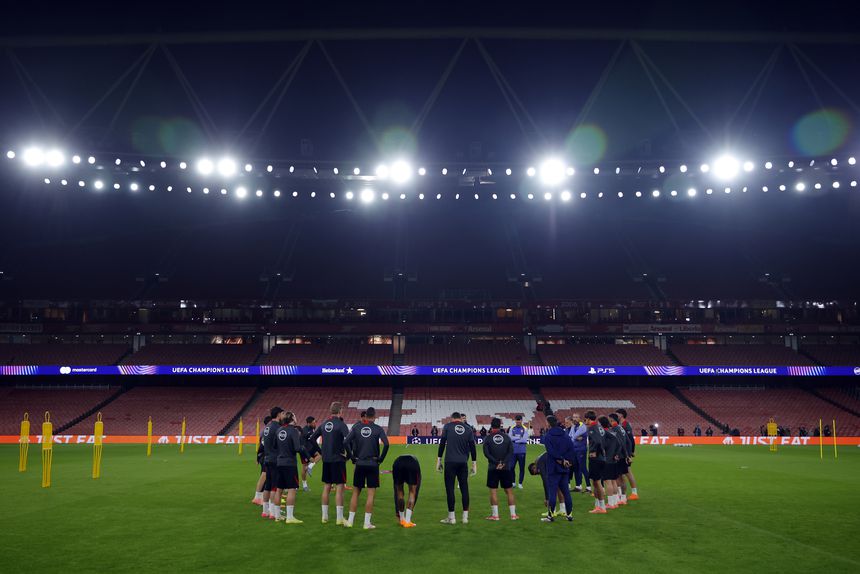 Treino do At. Madrid no Emirates (X/A. Madrid)