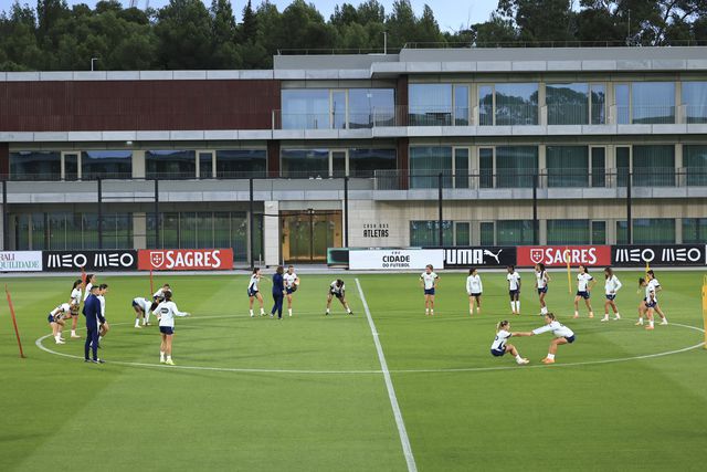 Seleção Nacional a trabalhar na Cidade do Futebol - Foto: FPF