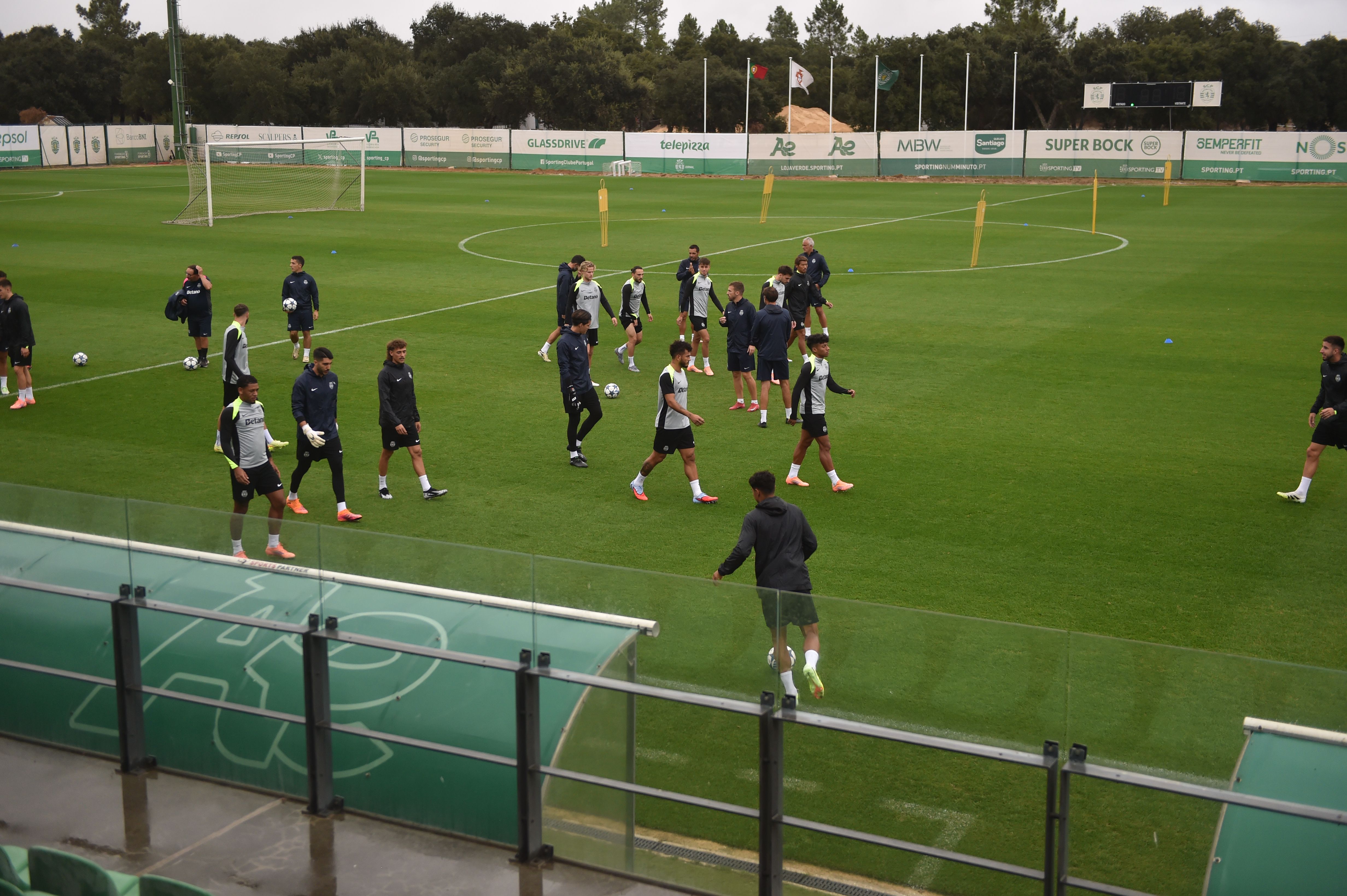 Último treino do Sporting antes da receção ao Marselha - Foto: Miguel Nunes
