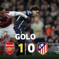 De bola parada, claro, Arsenal quebra resistência do At. Madrid