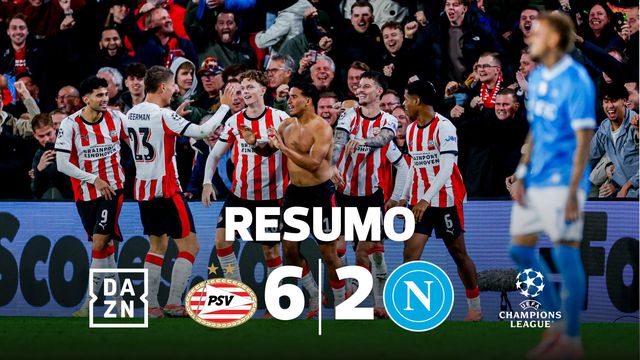 O que foi isto? Campeão italiano leva meia-dúzia do PSV