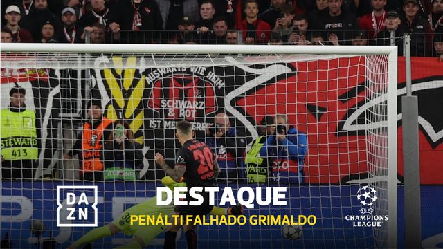 Em cheio no poste! Grimaldo falha penálti frente ao PSG