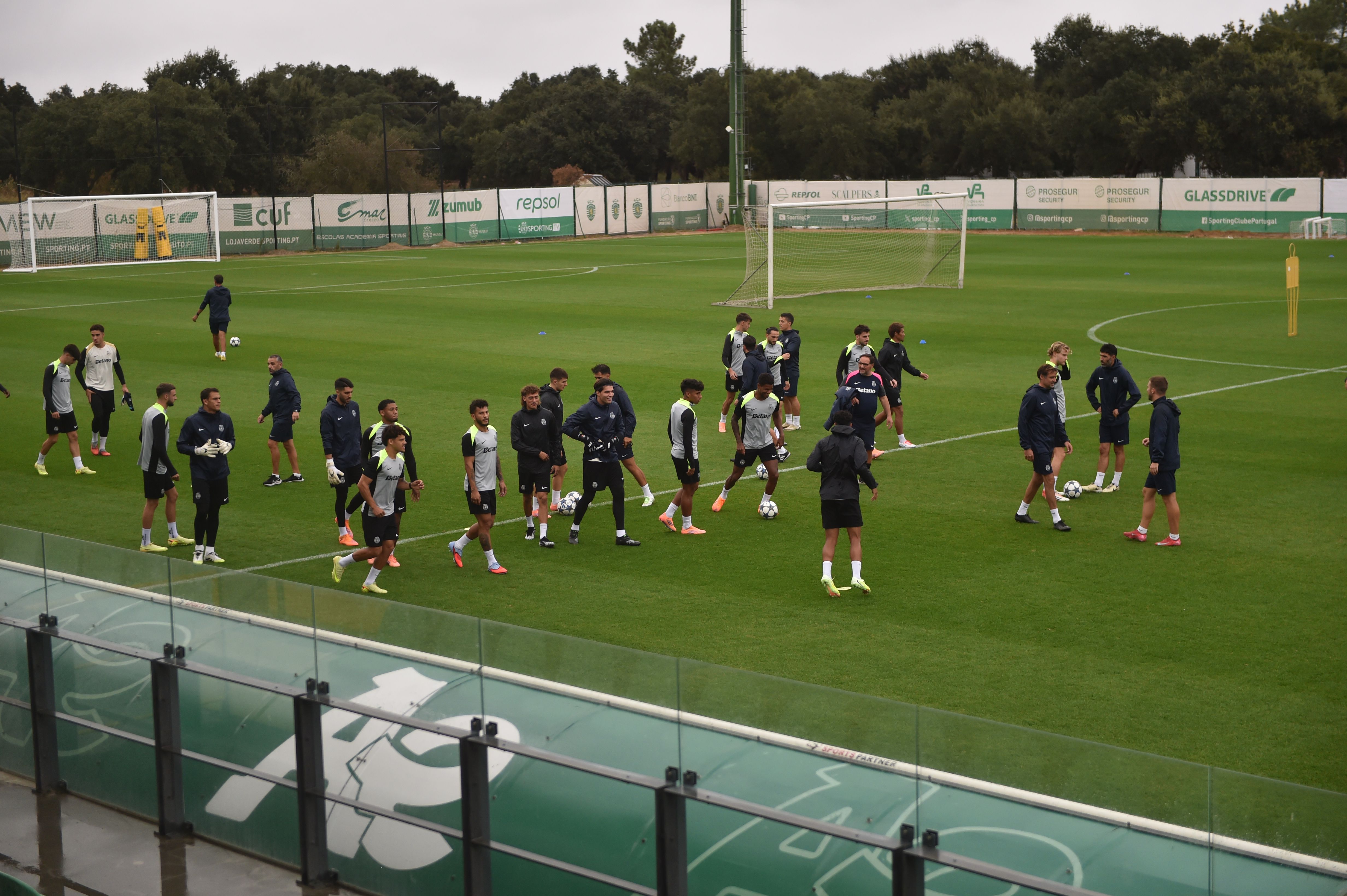 Último treino do Sporting antes da receção ao Marselha - Foto: Miguel Nunes