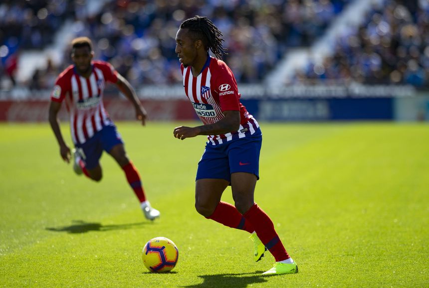 Gelson Martins com a camisola do Atlético Madrid