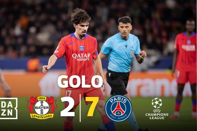Vitinha fechou com um grande golo a humilhação do PSG ao Leverkusen