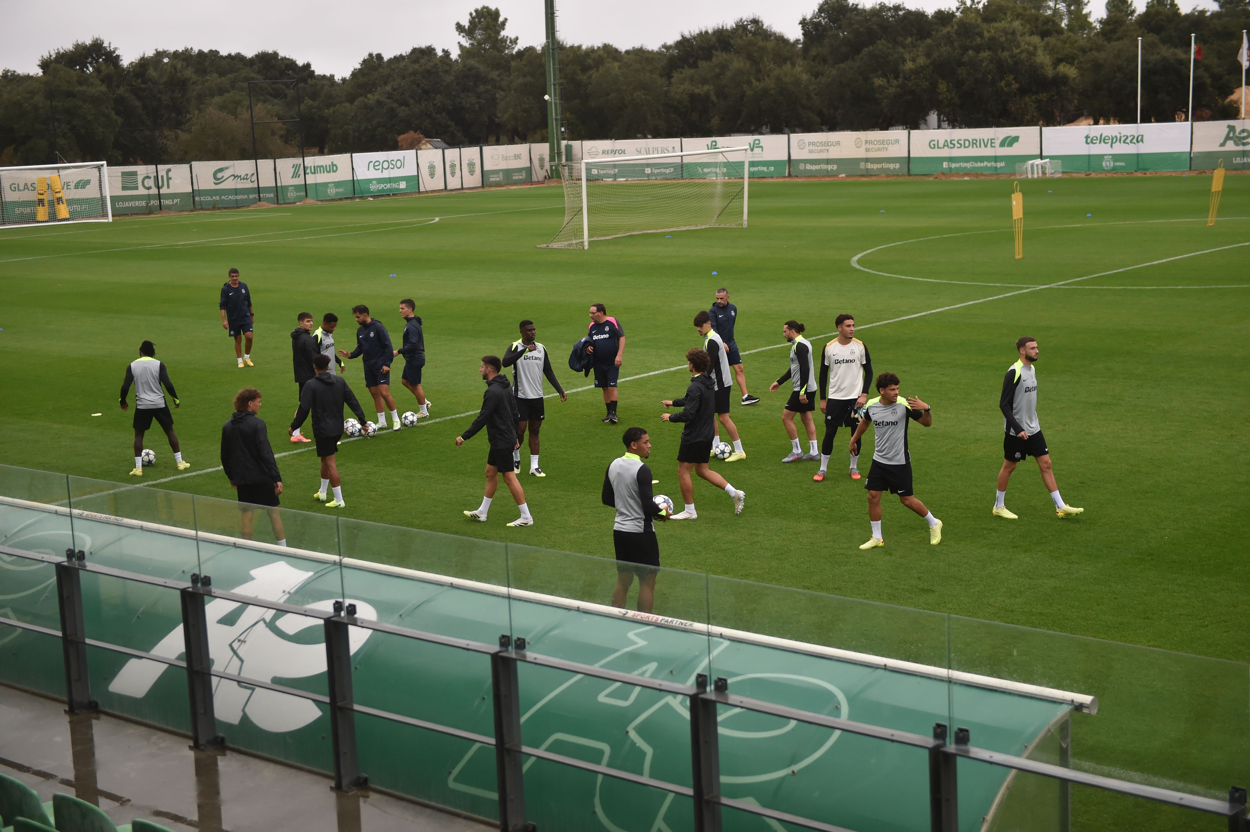 Último treino do Sporting antes da receção ao Marselha - Foto: Miguel Nunes