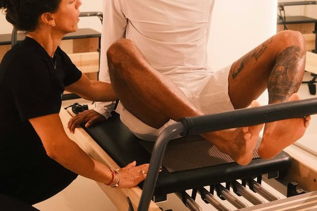 St. Juste mostra-se aplicado no pilates - Foto: Instagram/@jeremiahstjuste