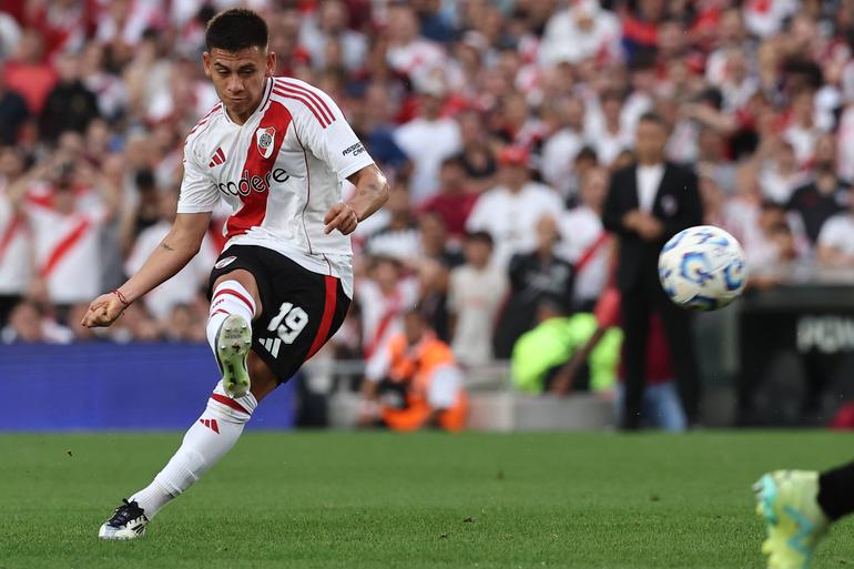2.º - River Plate - Índice 97.6 (Echeverri na imagem)
