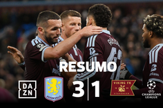 Por isto é que o Aston Villa só tem vitórias na Champions (resumo)