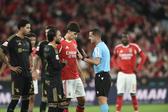 Gustavo Correia assinalou penálti contra o Benfica por mão de António Silva. Foto Sérgio Miguel Santos