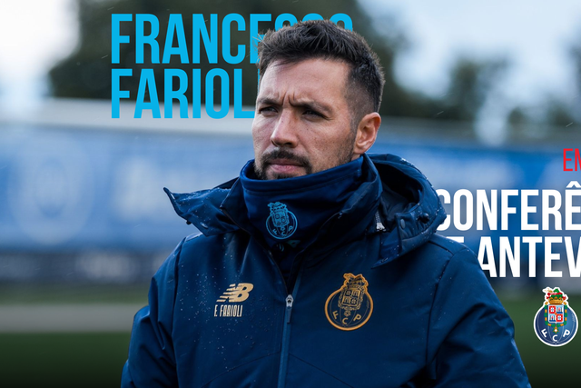 EM DIRETO: a conferência de imprensa de Francesco Farioli