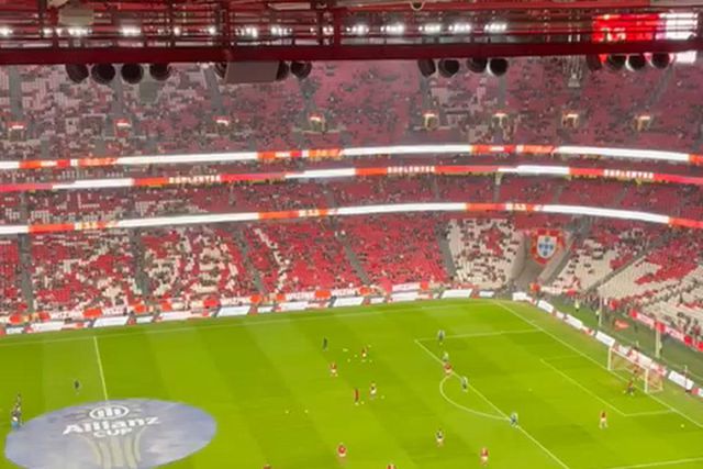 Estádio da Luz aplaude após o nome de Schmidt ser anunciado