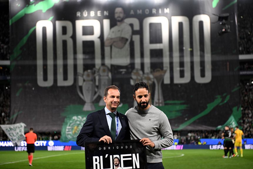 Frederico Varandas homenageia Ruben Amorim antes da sua saída para o Manchester United