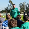 Rio Ave: treino contou com visita especial