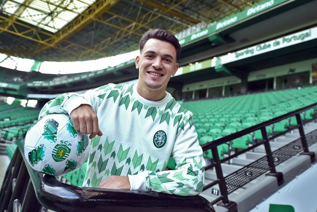 Pedro Gonçalves falou com A BOLA no Estádio José Alvalade