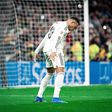 Kylian Mbappé a copiar o festejo de Cristiano Ronaldo após marcar pelo Real Madrid