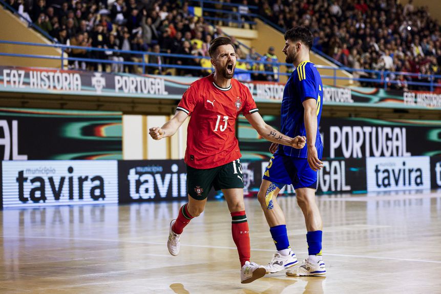 Tiago Brito fez um dos golos de Portugal - Foto: FPF