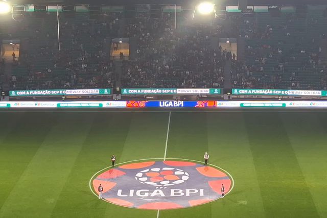 A entrada das equipas em Alvalade!