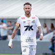Neymar com a camisola do Santos