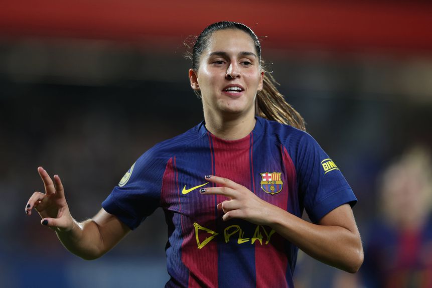 Kika Nazareth marcou na goleada do Barcelona na Taça da Rainha
