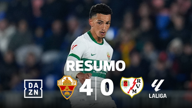 Ex-Benfica marca, Elche goleia e continua invicto em casa (resumo)