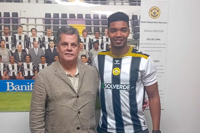 Ivanildo Fernandes foi, até ao momento, o último reforço de inverno apresentado pelo Nacional (foto: Nacional)