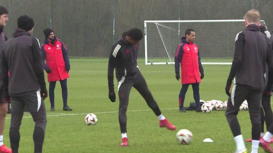 Treino do Man. United (ainda) com Rashford