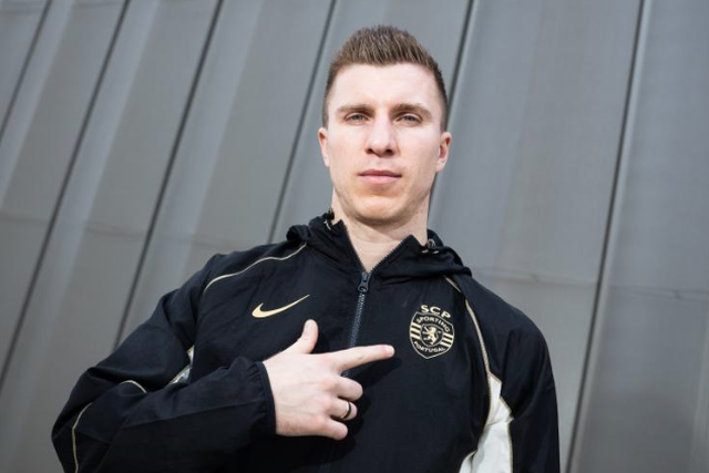 Ivan Chishkala troca o vermelho pelo verde e branco (foto: Sporting CP)