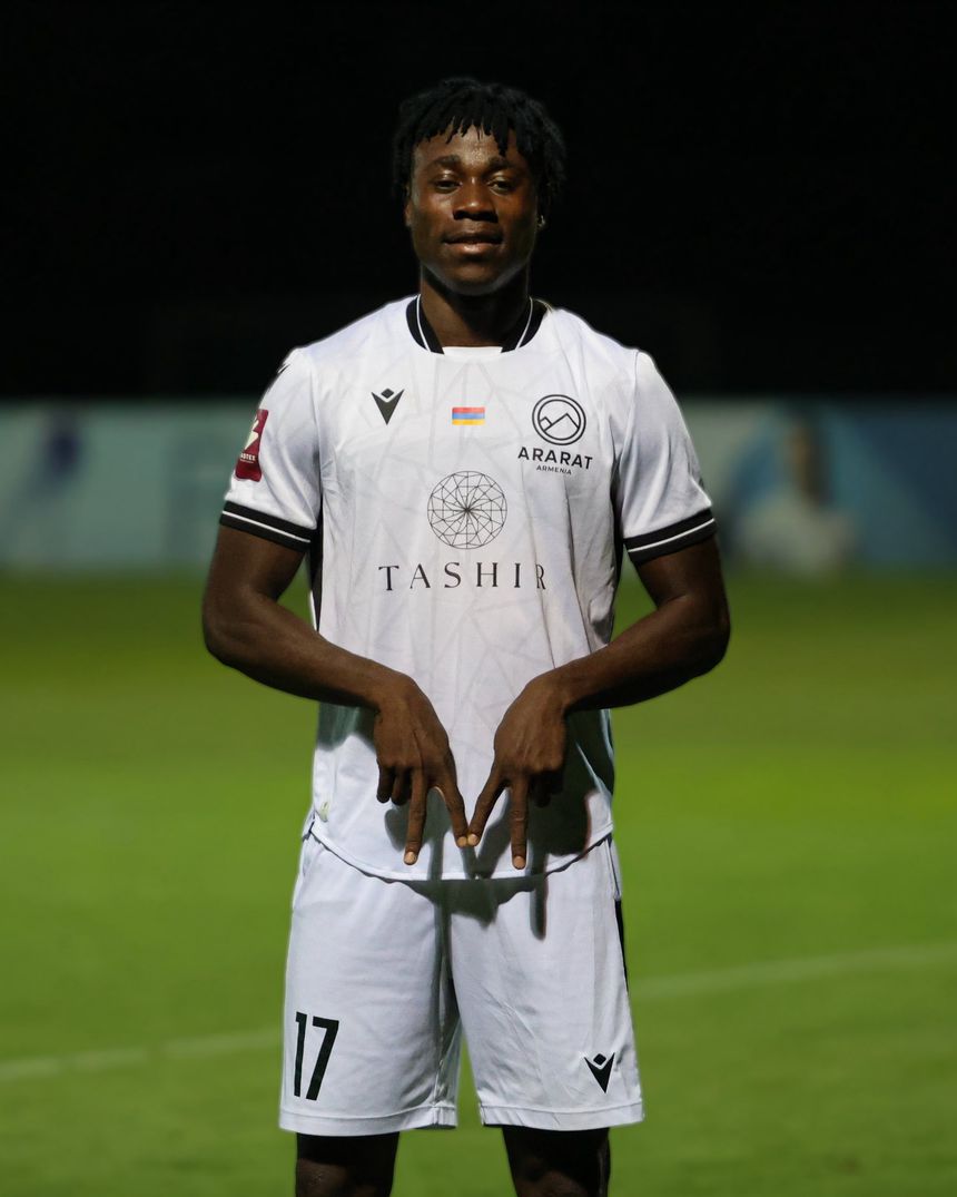 Mathew Gbomadu soma um golo esta temporada. Foto: Ararat