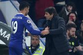 Diego Costa e Antonio Conte durante passagem pelo Chelsea