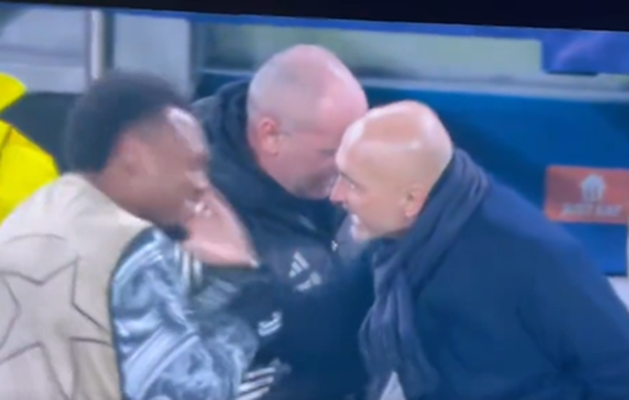 Spalletti atinge Openda com uma bofetada