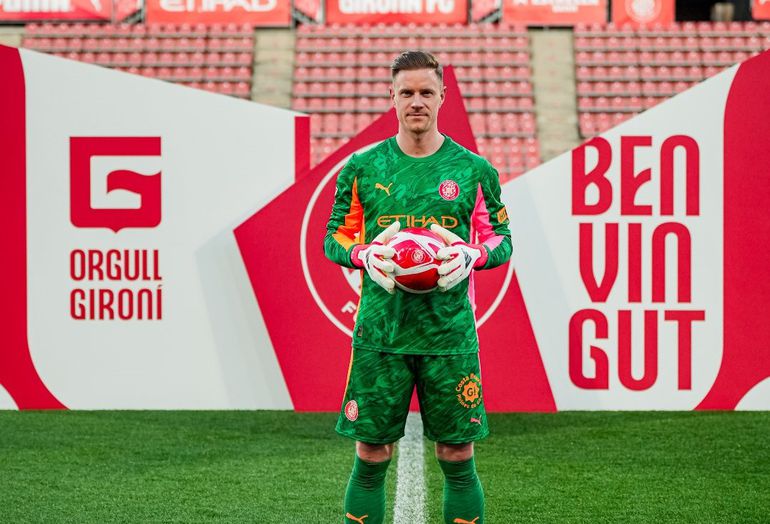 O selecionador Julian Nagelsmann já disse que «a situação de Ter Stegen não é favorável». O guardião foi operado a uma grave lesão no isquiotibial no início do ano, após ser emprestado pelo Barcelona - Foto: Girona