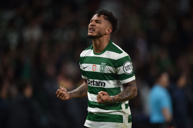 Luis Suárez, jogador do Sporting, festeja golo apontado ao PSG, na Liga dos Campeões - Foto: MIGUEL NUNES