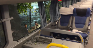 VÍDEO: Ataque a autocarro do Fortaleza provoca seis feridos