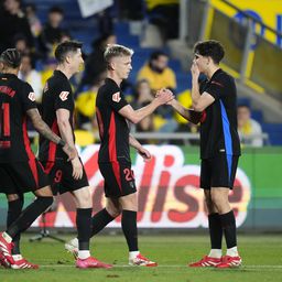 Dani Olmo fez um dos golos do Barcelona frente ao Las Palmas