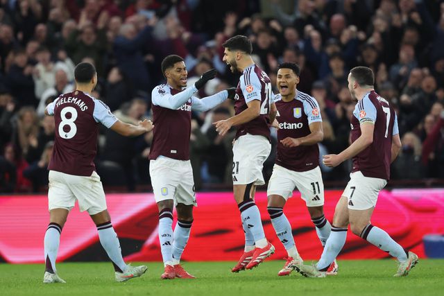 Festejos do Aston Villa