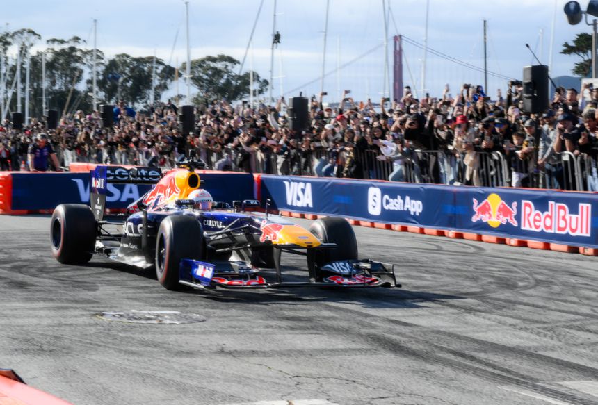 Carro da Red Bull Racing em São Francisco