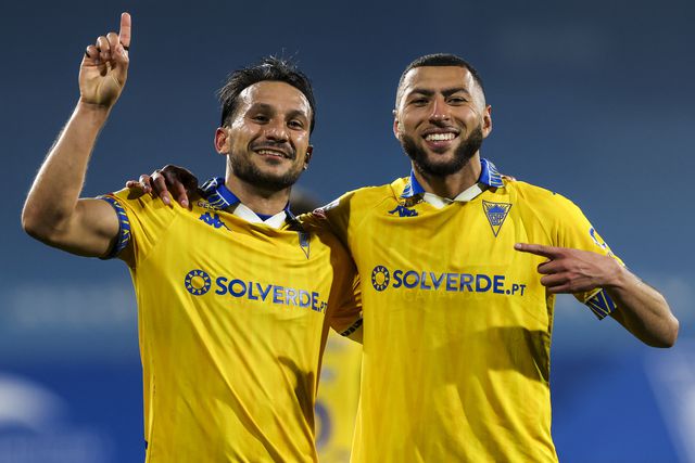 João Carvalho e Yanis Begraoui formaram a sociedade de golo do Estoril