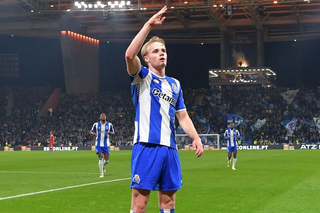 Froholdt marcou o único golo do FC Porto na receção ao Rio Ave, depois de um bom entendimento entre Gabri Veiga e Pietuszewski - Foto: Rogério Ferreira / Kapta +